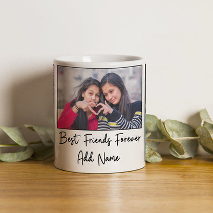 Friend forever personalized add three photos magic mug 330 ml Coffee Mug