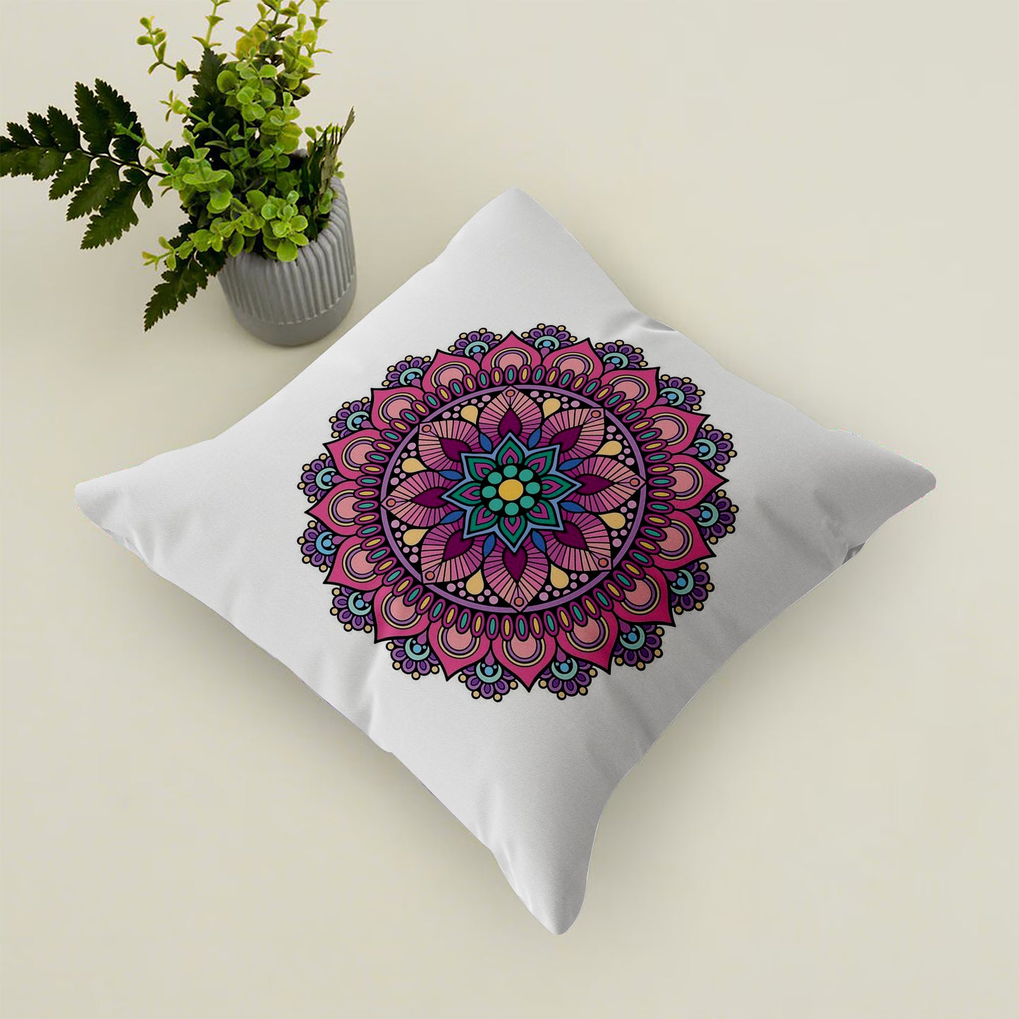 Mandala Art Cushion (12x12 inches) Pack of 1