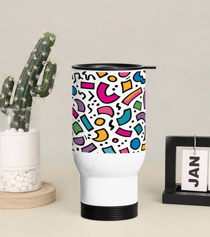 Boy-90s-Patterns Printed 350ML Travel MUG
