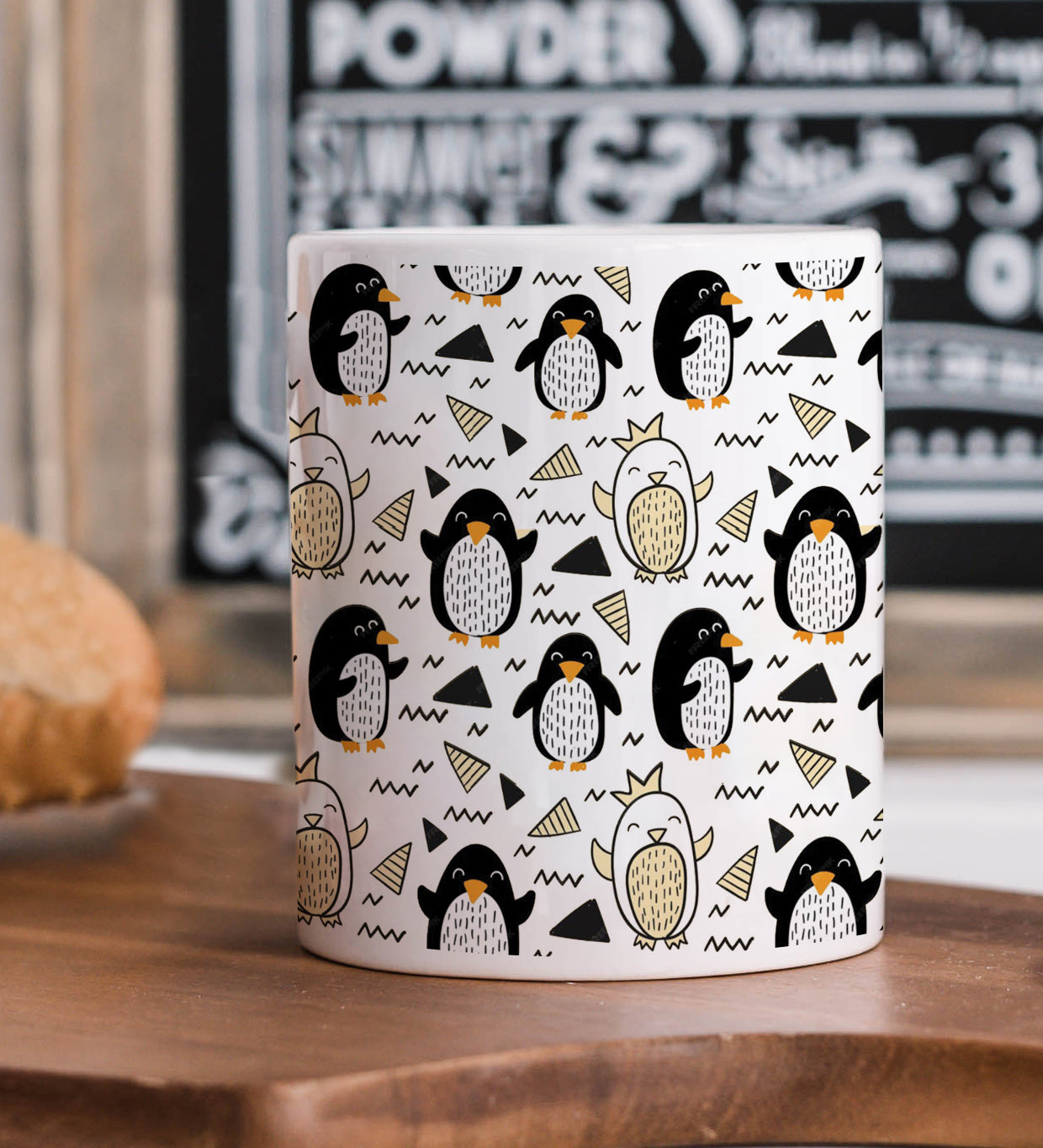 Hand drawn penguin doodle pattern White 330 ml Coffee Mug