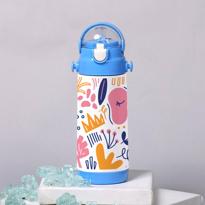 Hand drawn abstract organic shapes design 500ml kids Bottle