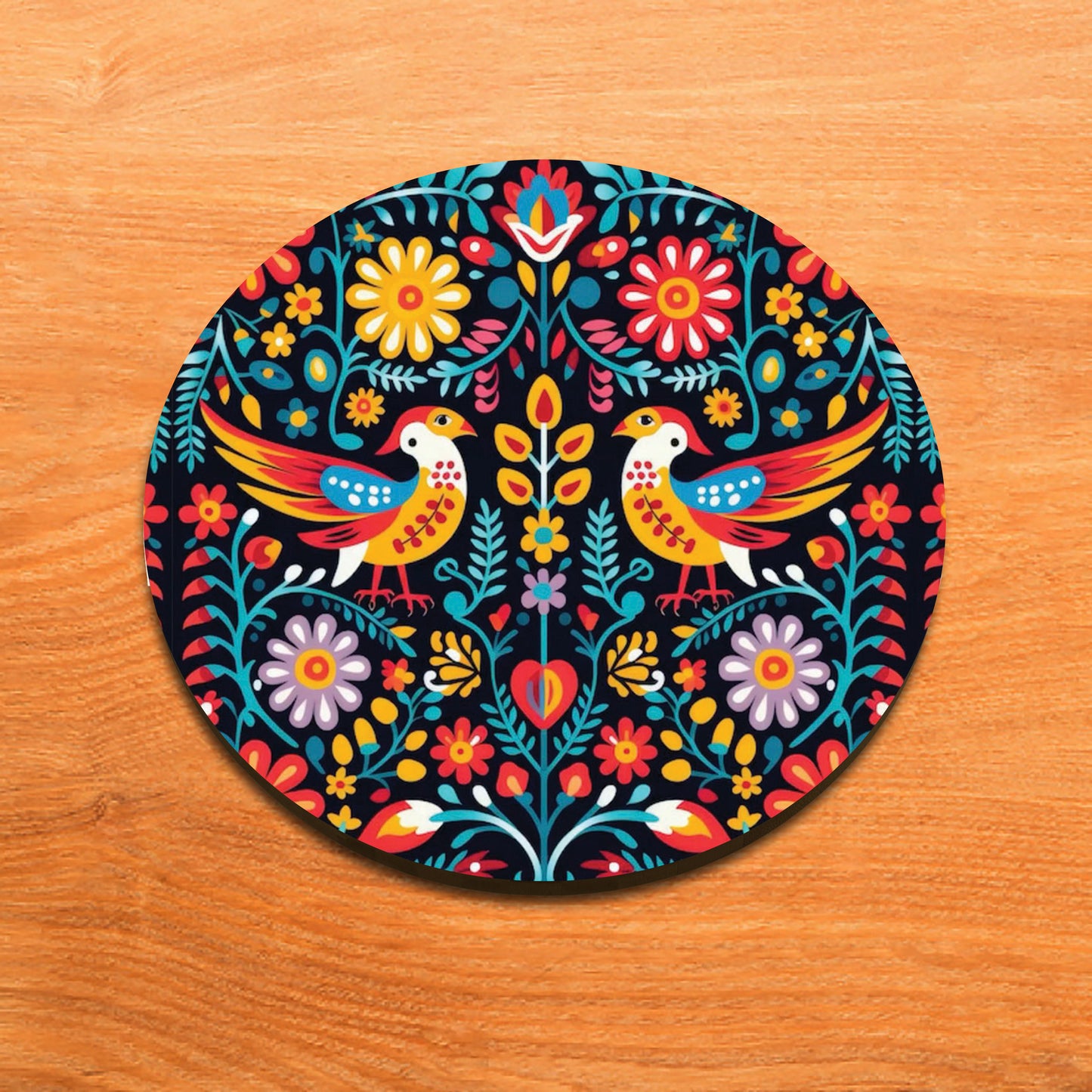 Mexican Folk Art Vibrant Pattern Mug and Coaster 330 ml Coffee Mug