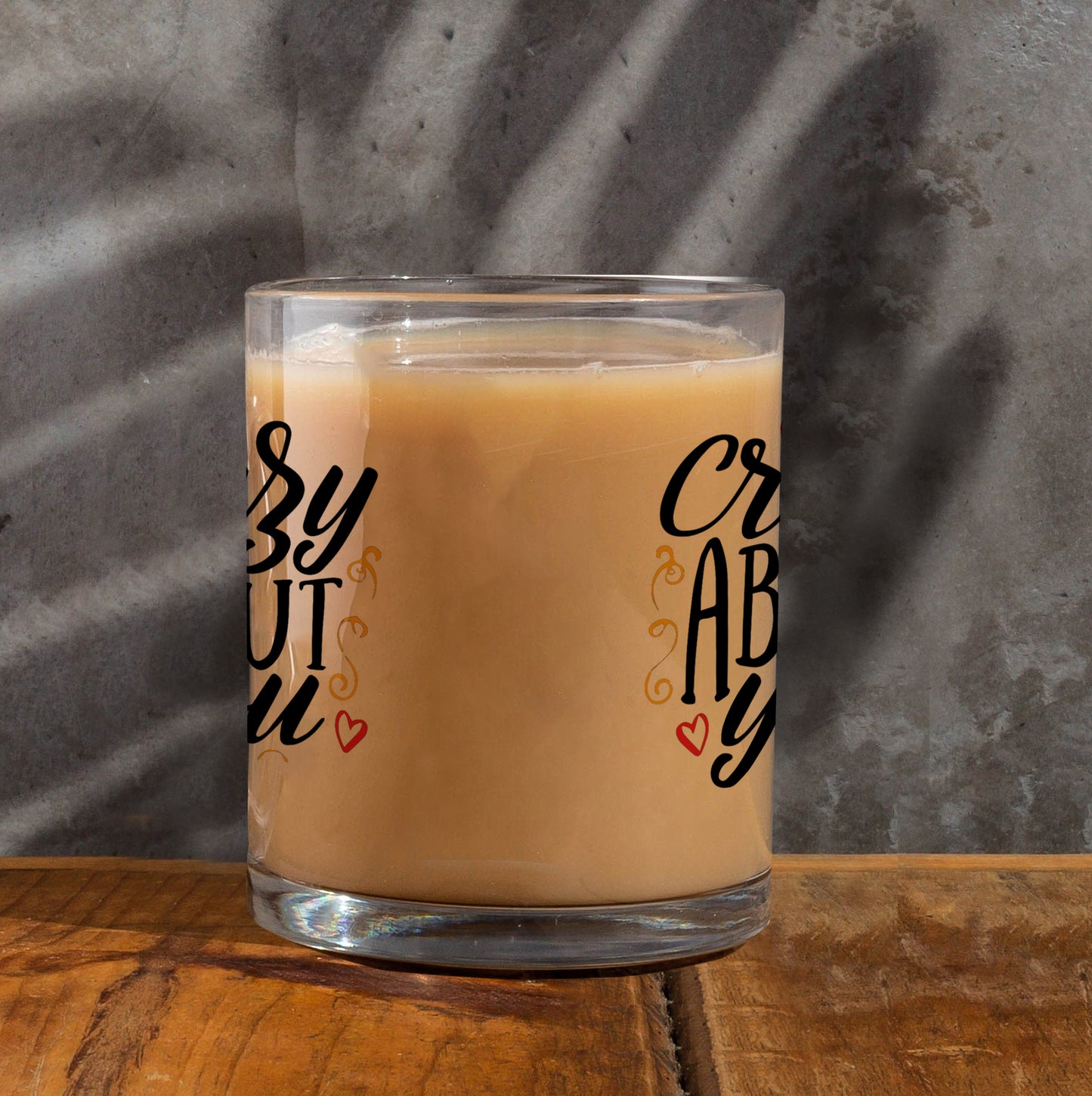 crazy about u Printed Glass Mug