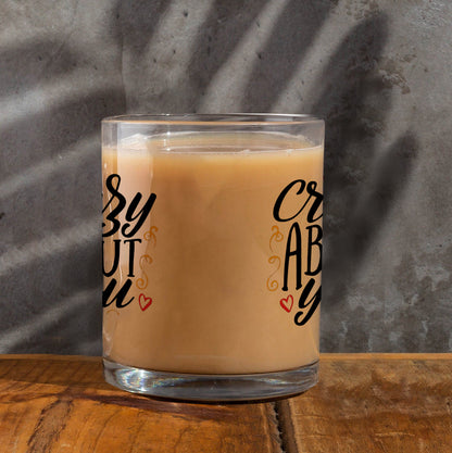 crazy about u Printed Glass Mug
