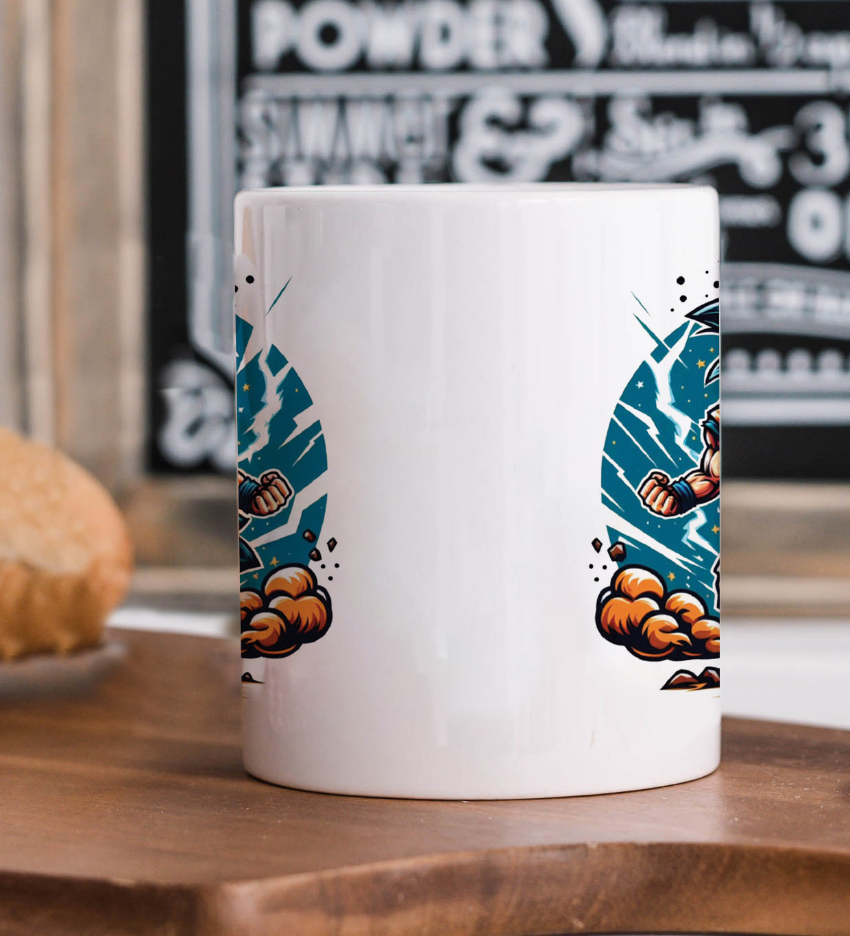 Goku illustration art Mug and Keychain Combo 330 ml Coffee Mug