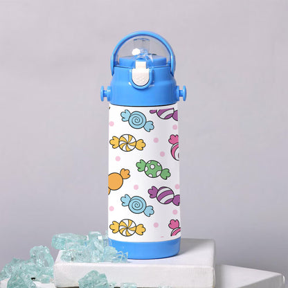 Hand drawn colorful candy pattern 500ml kids Bottle