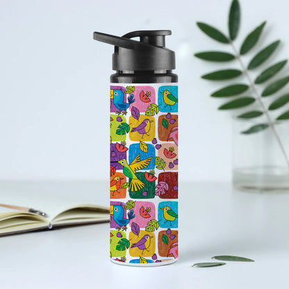 Childlike animals pattern design Printed Eagle Shape Water Bottle 750 ml For Gym, Yoga, Kids, Boys, Girls, Brother, Sister, Babies, Baby, Workout, Adults