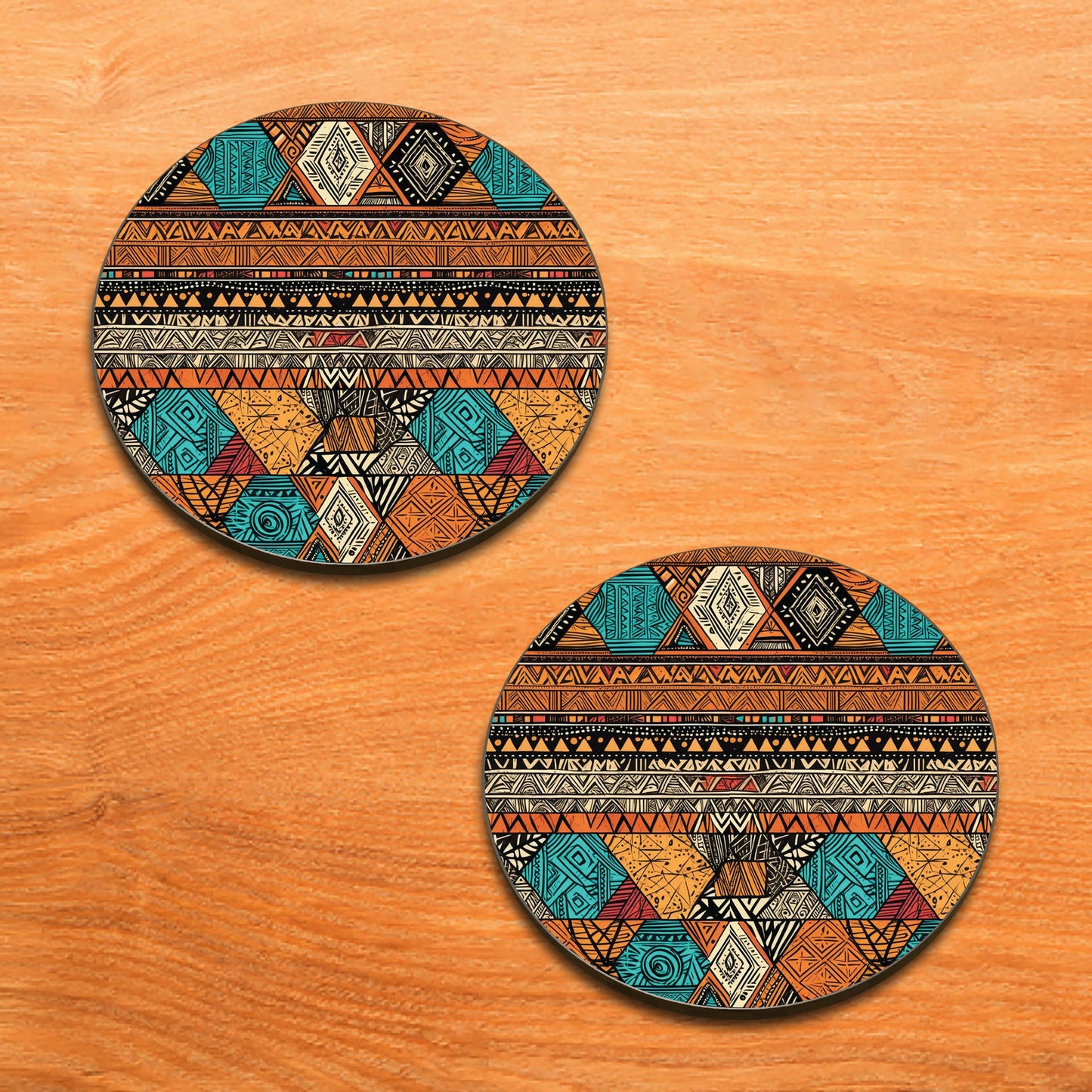 Greenwood Artistic Patterns Combo Mugs and Coaster(Set of 2 Mugs and 2 coasters) 330 ml Coffee Mug