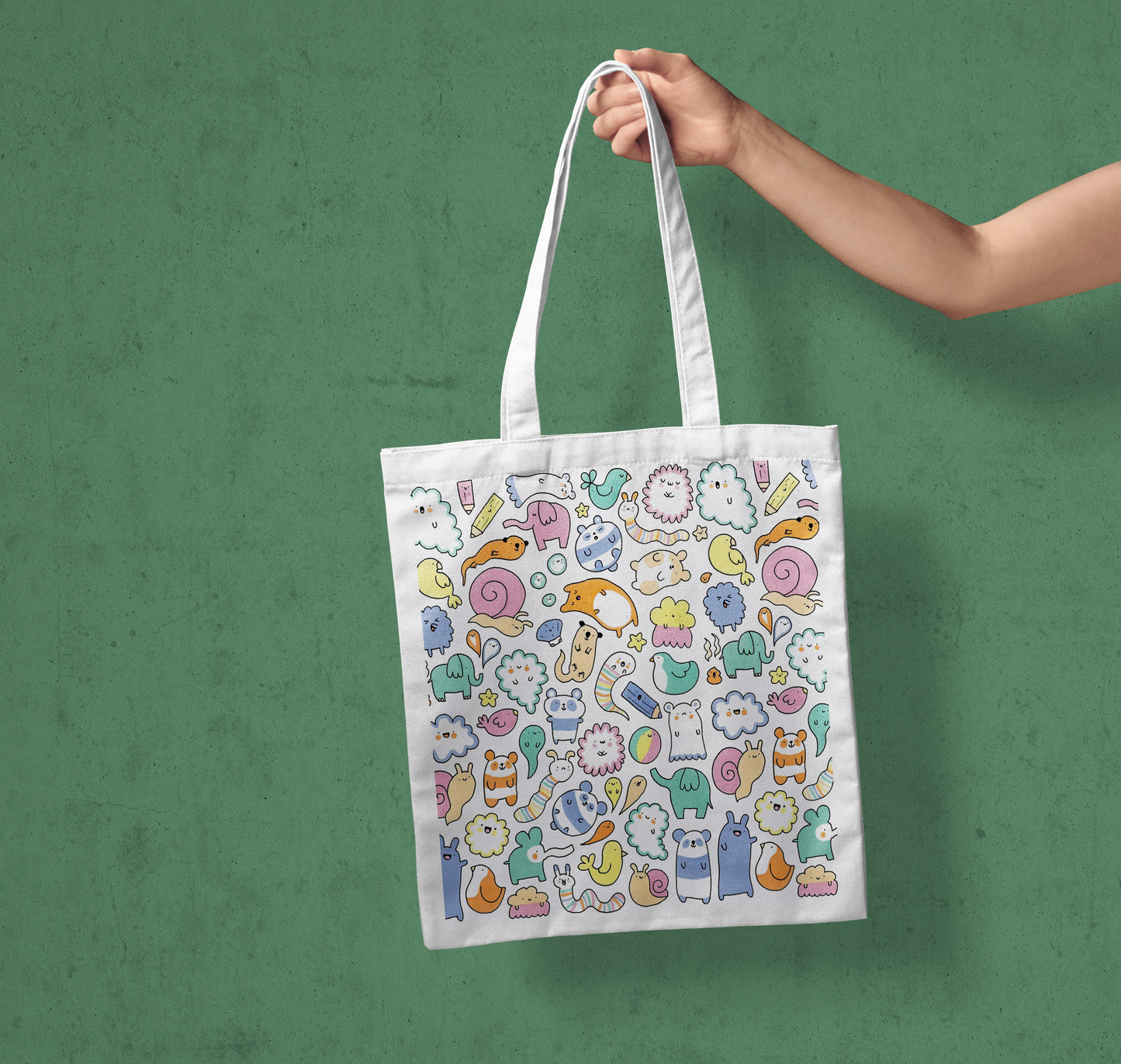 Heart Pattern Canvas Design Tote Bag (14 X 16 Inches) Tote bag For Shopping, College, Travel