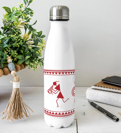 Indian tribal Painting Cola Bottle 500ml School Bottle, Picnic Bottle, Leak Proof