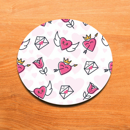 Seamless Cute Love Icon Pattern Mug and Coaster 330 ml Coffee Mug