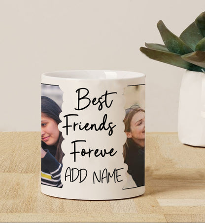 Best Friend forever personalized  Add two photos magic mug 330 ml Coffee Mug