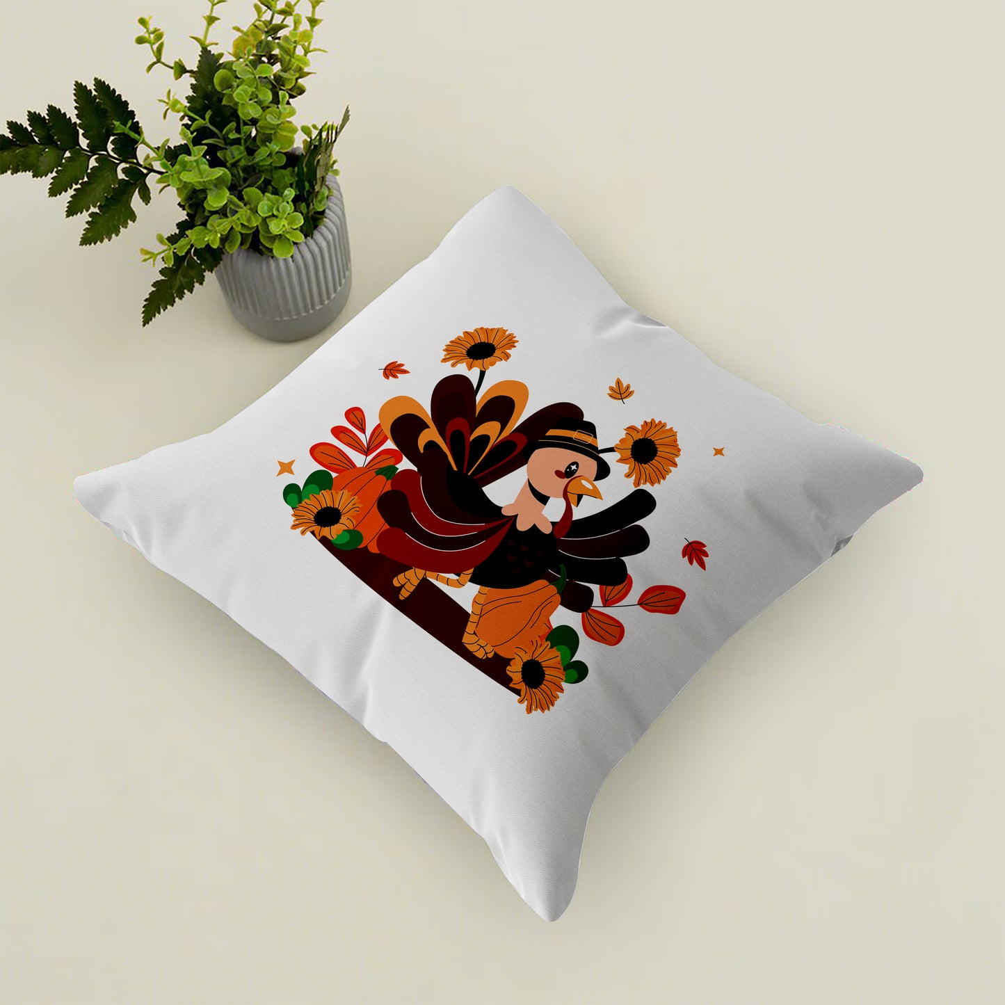 Flat Cartoon Character illustration Design Cushion (12x12 inches) Pack of 1