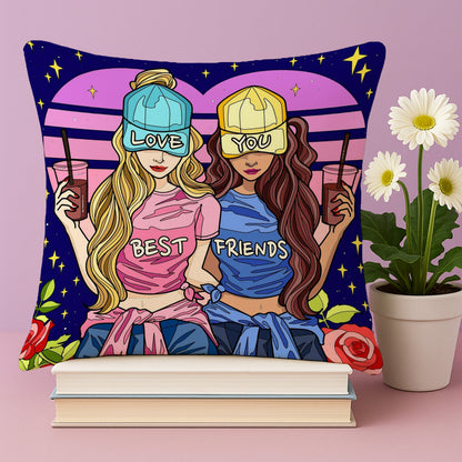 Best Friend Design Cushion (12x12 inches) Pack of 1