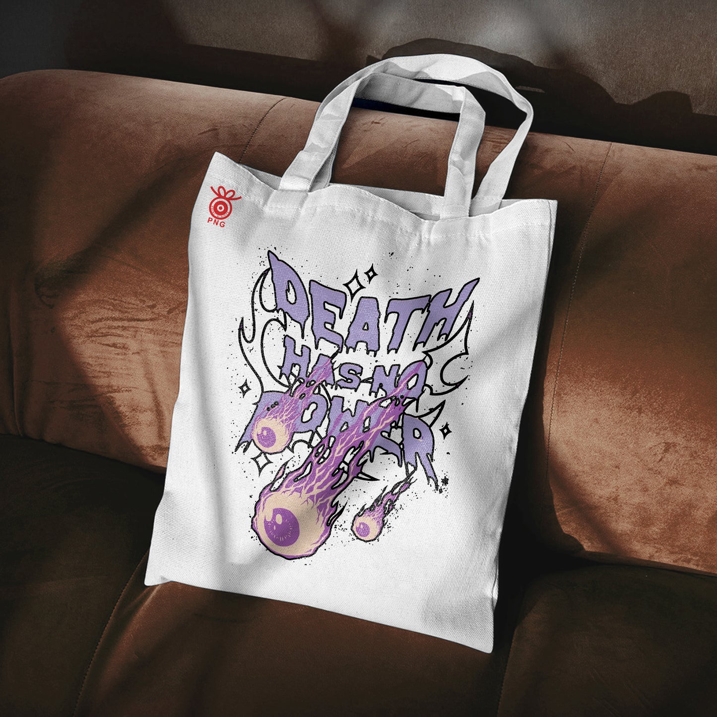 Death has no power Design Tote Bag (14 X 16 Inches) For Shopping, College, Travel
