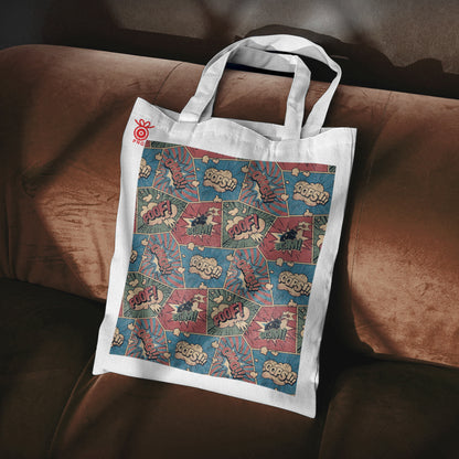 Comic Bubbles Seamless Design Tote Bag (14 X 16 Inches) For Shopping, College, Travel