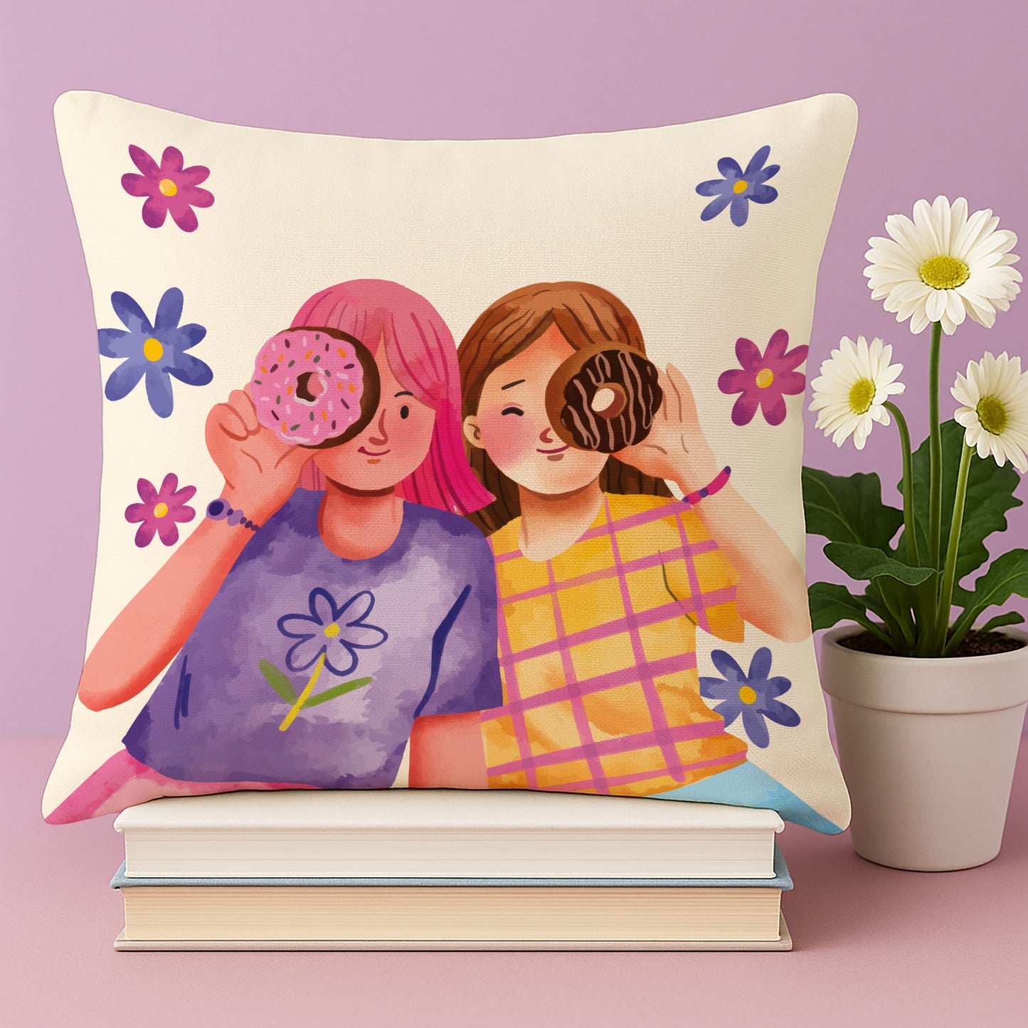 Friendship Design Cushion (12x12 inches) Pack of 1