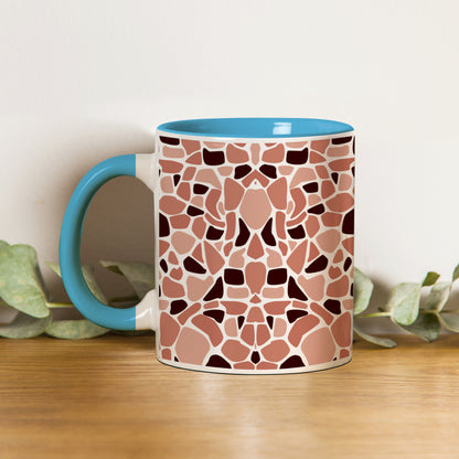 Stone seamless Pattern Sky Blue Handle 330 ml Coffee Mug