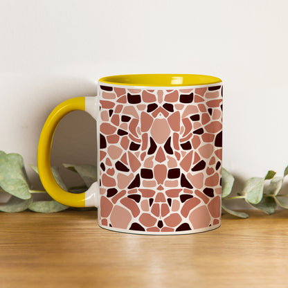 Stone seamless Pattern Yellow Handle 330 ml Coffee Mug