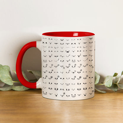 kawaii Charm Red Handle 330 ml Coffee Mug