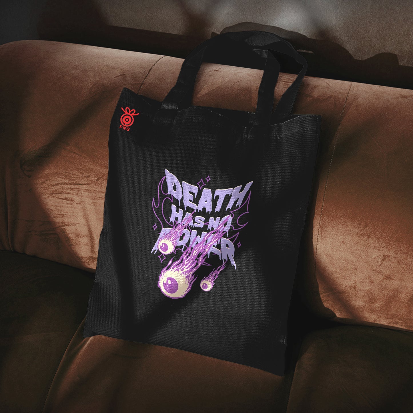 Death has no power Design Tote Bag (14 X 16 Inches) For Shopping, College, Travel