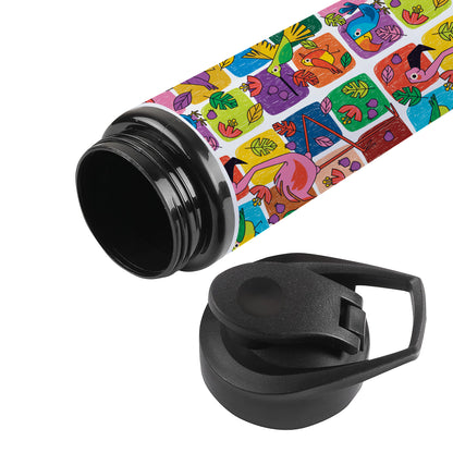 Childlike animals pattern design Printed Eagle Shape Water Bottle 750 ml For Gym, Yoga, Kids, Boys, Girls, Brother, Sister, Babies, Baby, Workout, Adults
