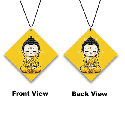 Cute baby buddha vector art Premium Glossy Printed Car Hangings