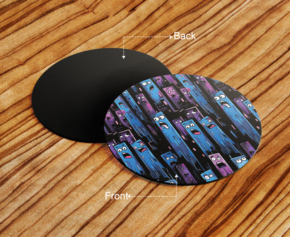 Graffiti Art illustration Design Full Black 330 ml Coffee Mug with Coaster