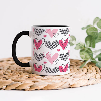 Hearts Pattern design 330 ml Coffee Mug