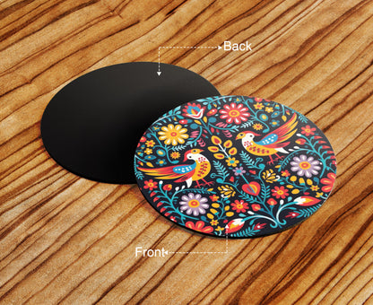 Mexican Folk Art Vibrant Pattern Mug and Coaster 330 ml Coffee Mug
