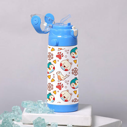 Hand drawn childlike animals pattern 500ml kids Bottle