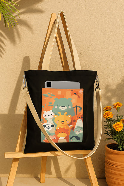 Cute beer Printed Women's Girls Cross Body Sling Bag with Extra Front Pocket, College Bag for Girls, Tote Bag for Shopping,Travel