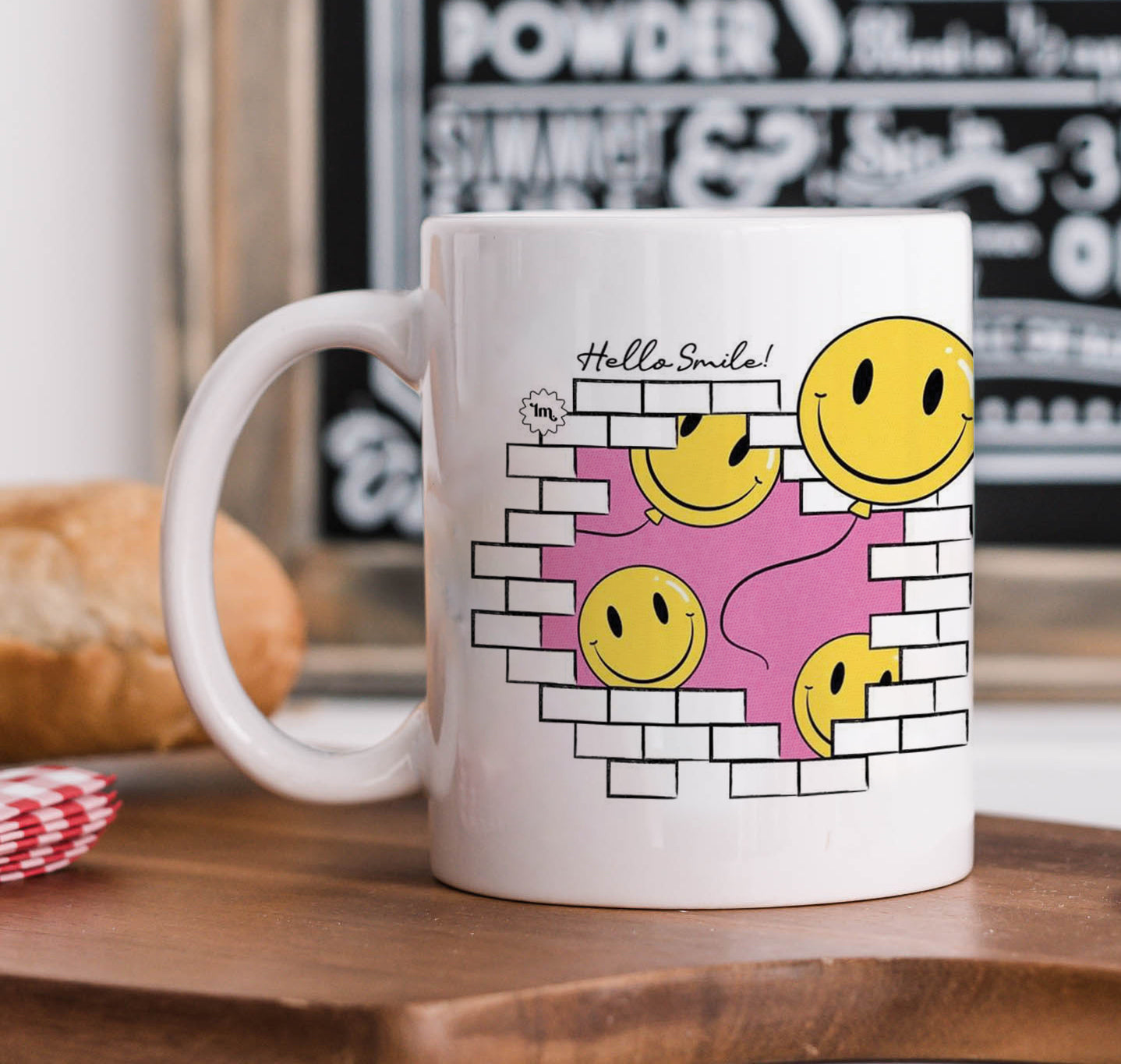 Smile design White 330 ml Coffee Mug