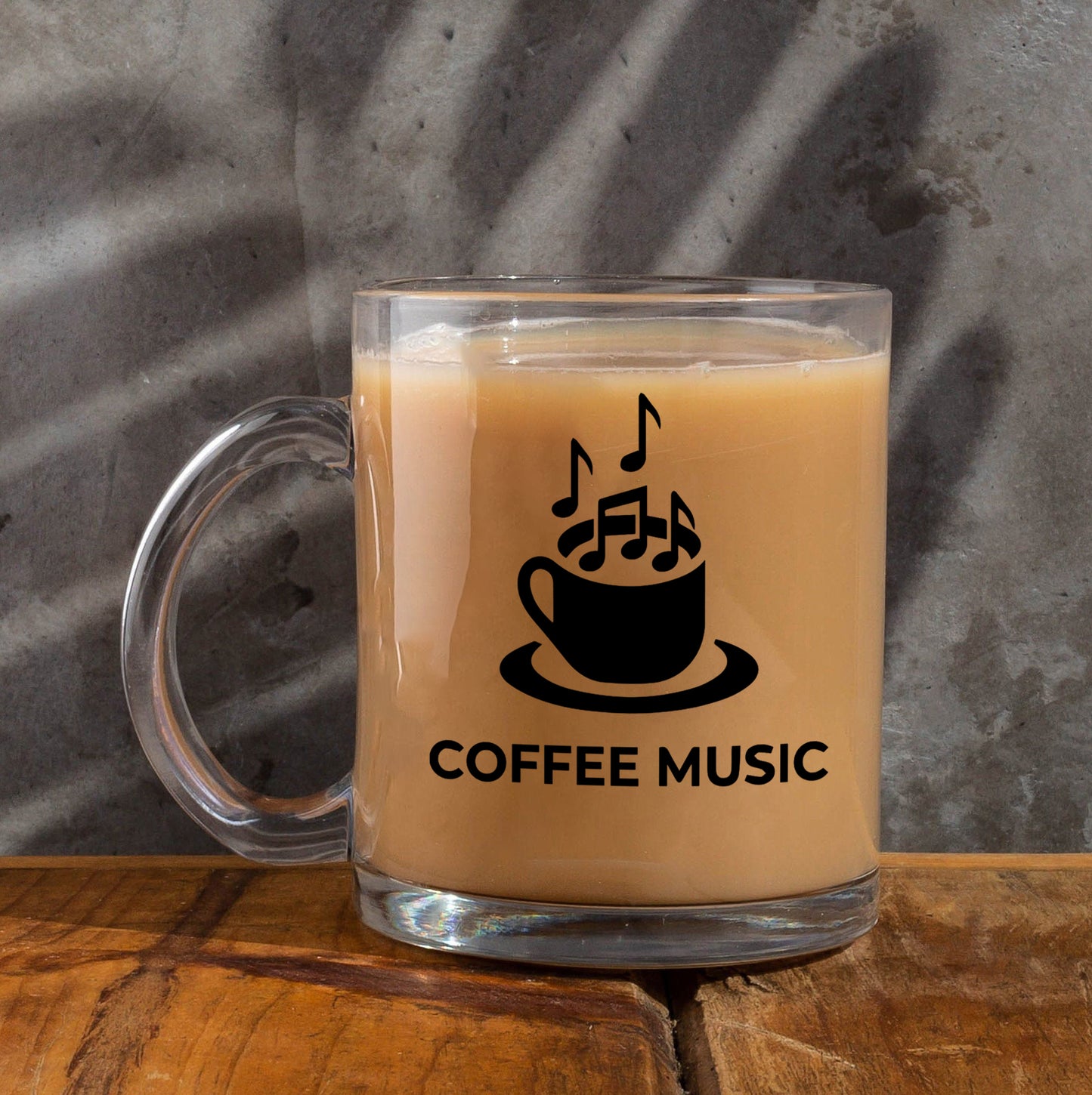 coffee music Printed Glass Mug
