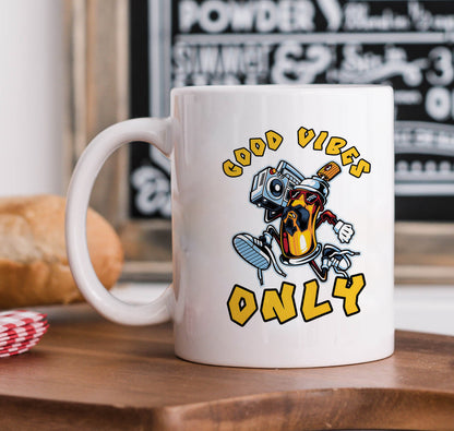 Good vibes only design White 330 ml Coffee Mug