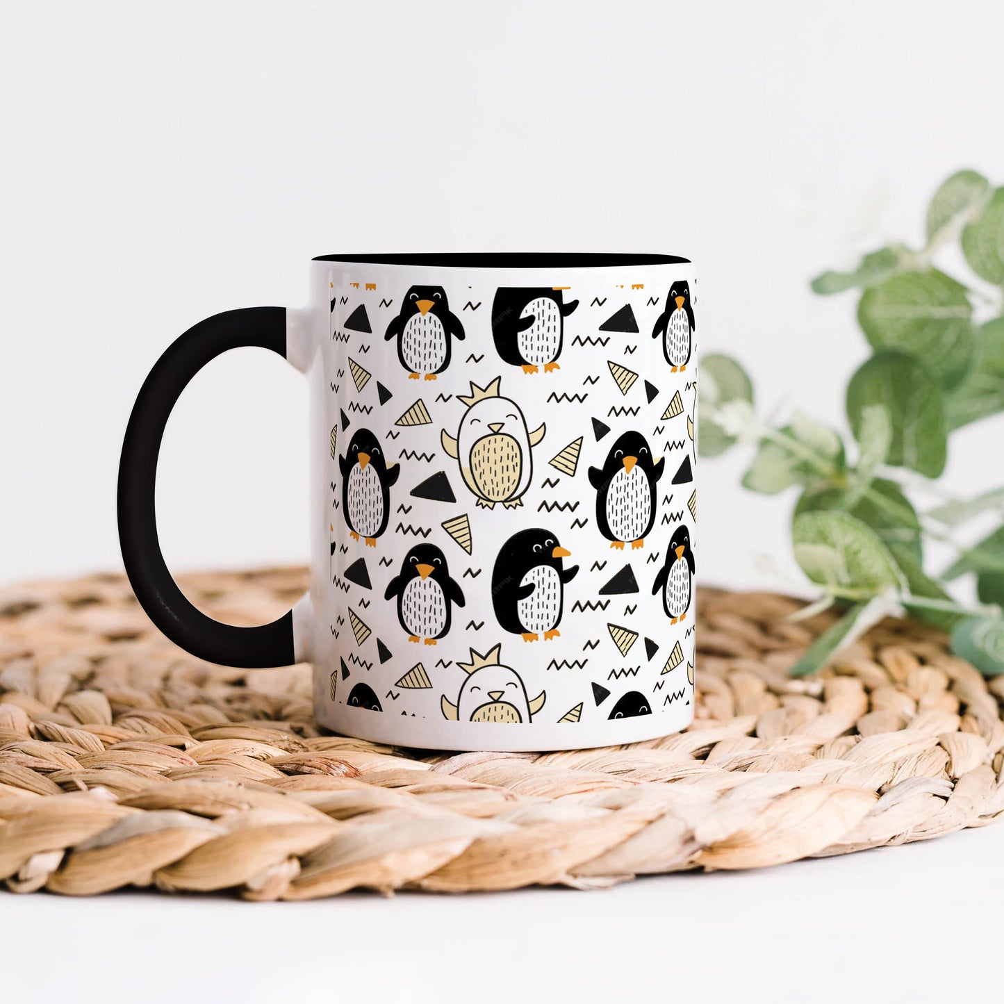 Hand drawn penguin doodle pattern 330 ml Coffee Mug