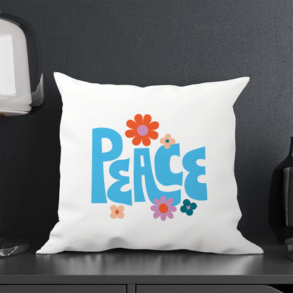 Peace text design Cushion (12x12 inches) Pack of 1