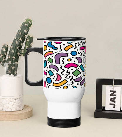 Boy-90s-Patterns Printed 350ML Travel MUG
