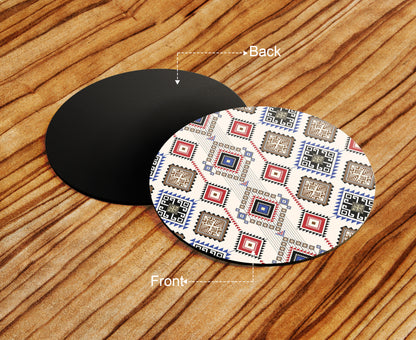 Geometric Ethnic vector pattern Combo Mugs and Coaster(Set of 2 Mugs and 2 coasters) 330 ml Coffee Mug