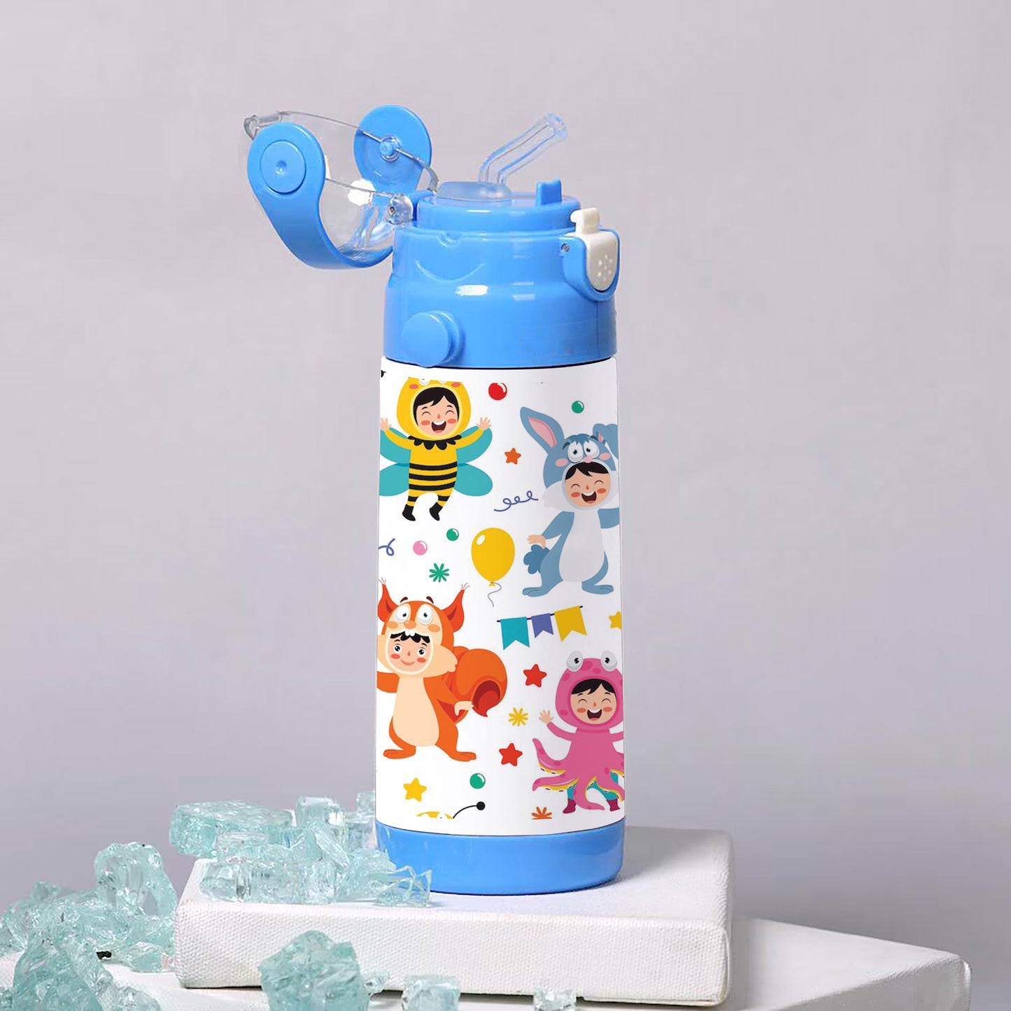 Seamless pattern design with cartoon character 500ml kids Bottle