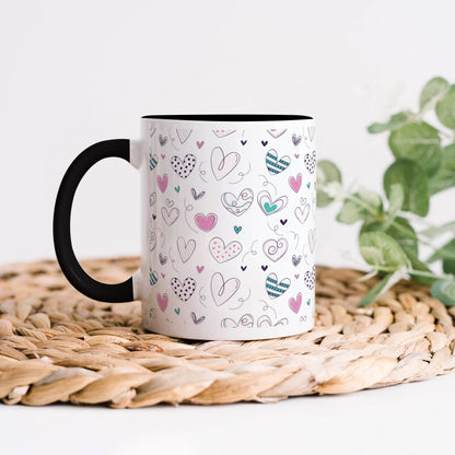Pretty hearts pattern design 330 ml Coffee Mug