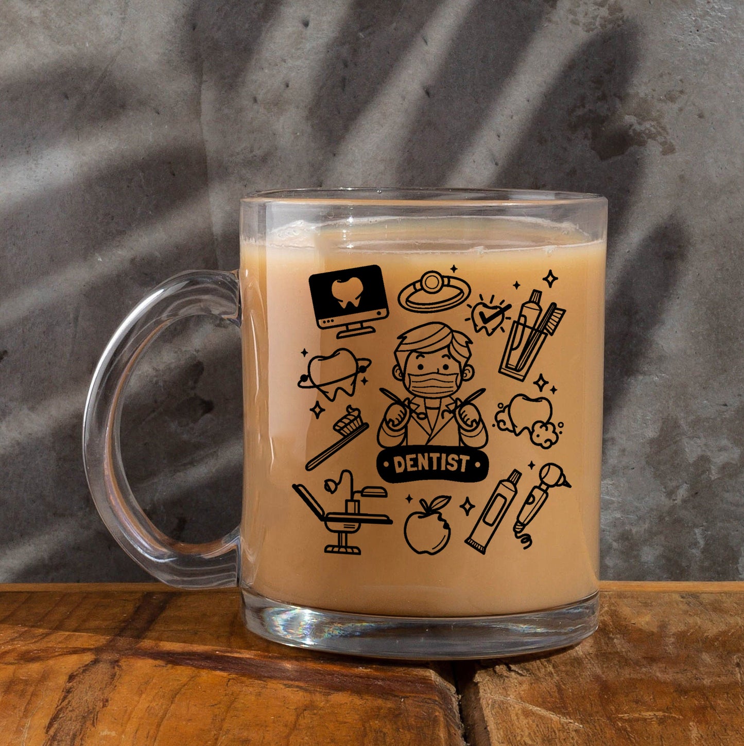 Dentist Printed Glass Mug