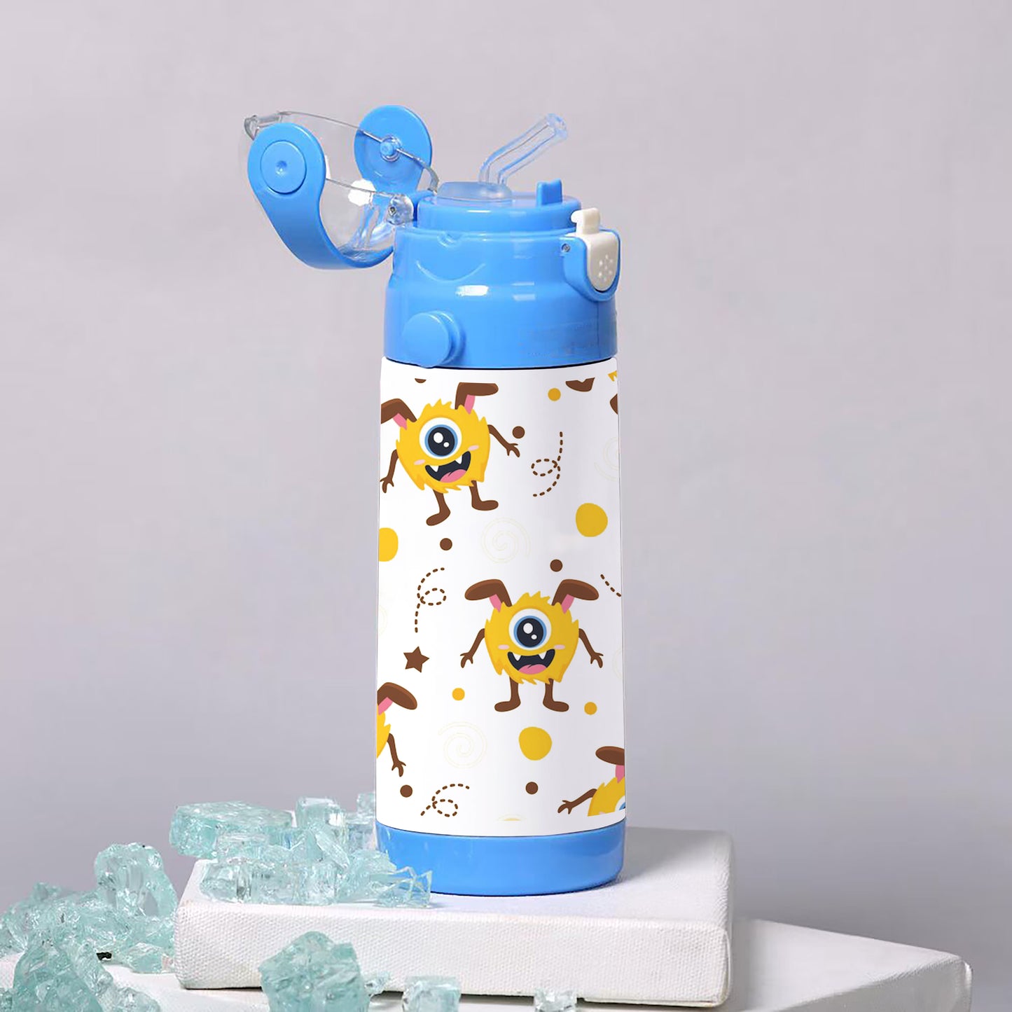 Cute yellow monster art pattern kids 500ml Bottle
