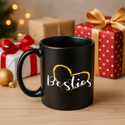 Besties 330 ml Black Coffee Mug (Pack of 1)
