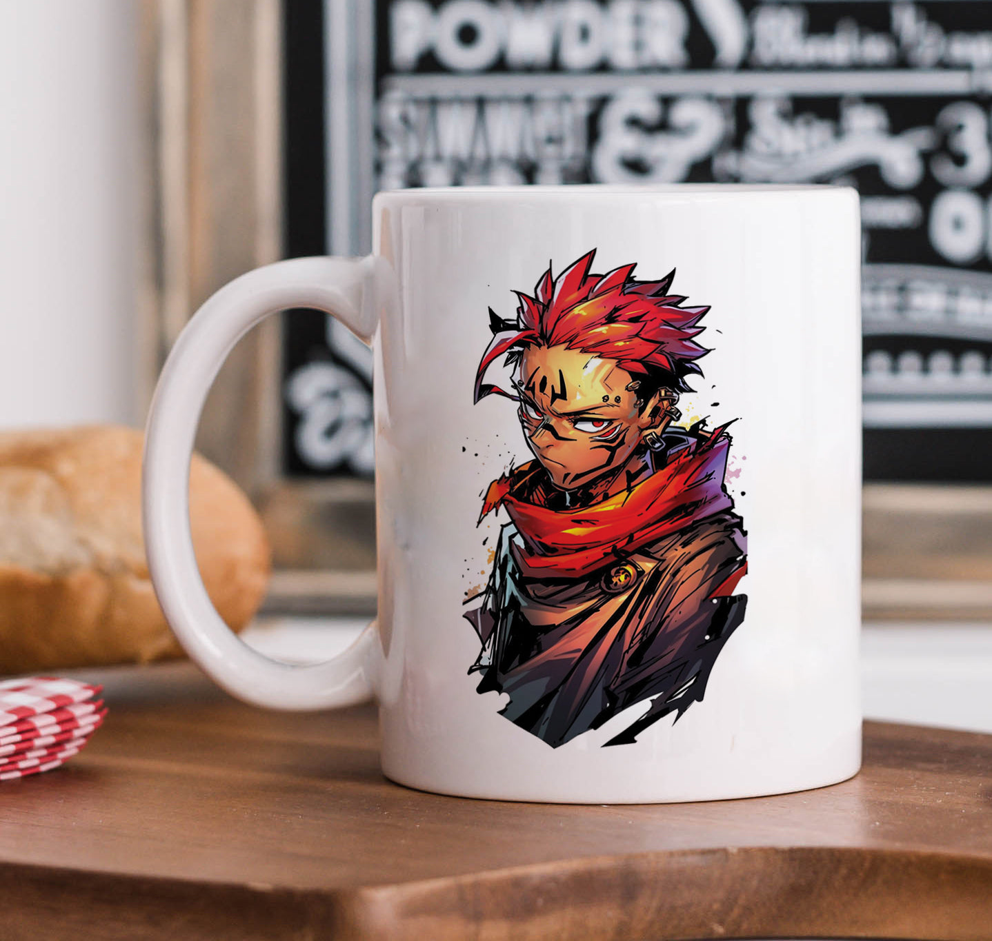 Sukuna digital art Mug and Keychain Combo 330 ml Coffee Mug