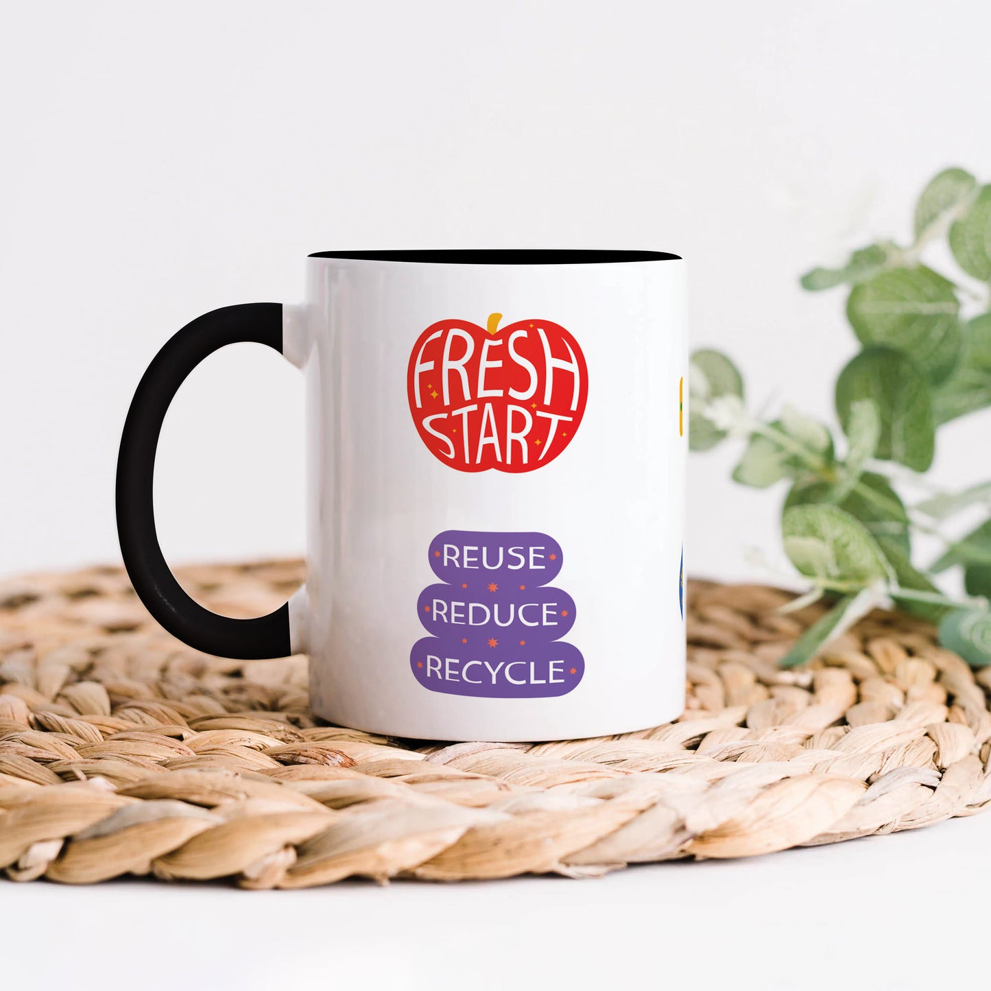 Flat design retro sticker collection 330 ml Coffee Mug