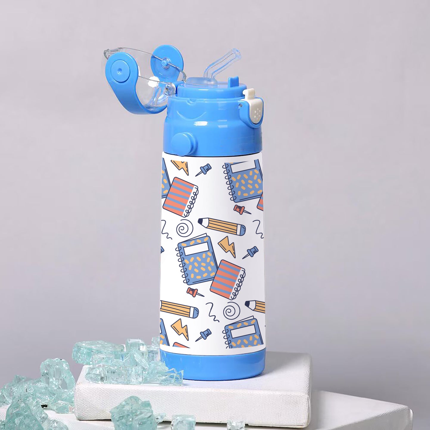 Hand drawn Back to school patterns  500ml kids Bottle