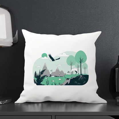 Ecosystem Concept illustration Design Cushion (12x12 inches) Pack of 1