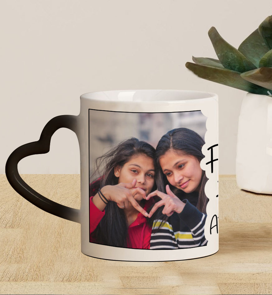 Best Friend forever personalized  Add two photos magic mug 330 ml Coffee Mug