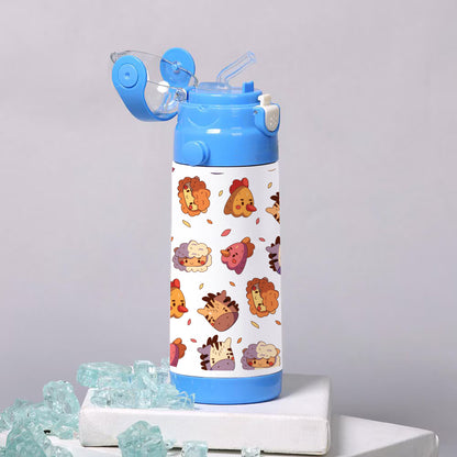Hand drawn childlike animals and birds pattern 500ml kids Bottle